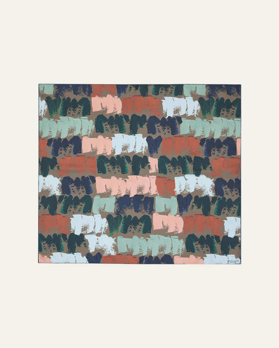 Painter's Palette Square Silk Twill Scarf